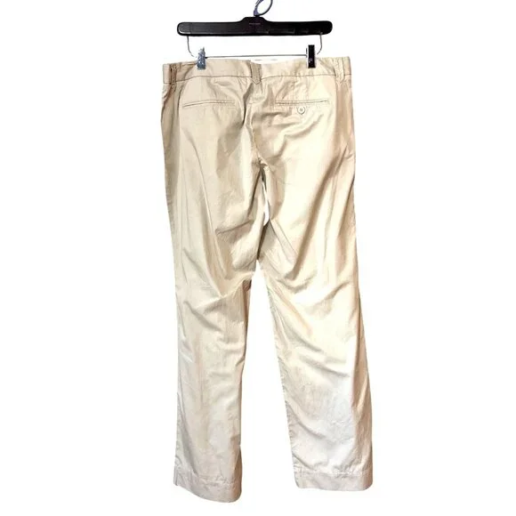 J.Crew Womens Chino Pants 12R Classic Twill City Fit Beige Straight Leg Preppy - Picture 2 of 6